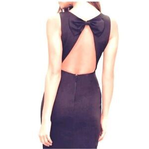 Lulus Be Mine Black Open Back Sleeveless Dress Women's Size XL Party Dress